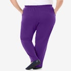7-Day Knit Straight-Leg Pull-On Pants image number null