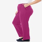 7-Day Knit Straight-Leg Pull-On Pants image number null
