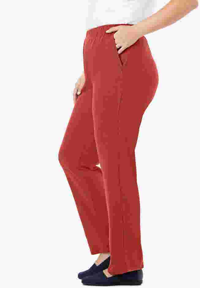 7-Day Knit Straight-Leg Pull-On Pants image number 2