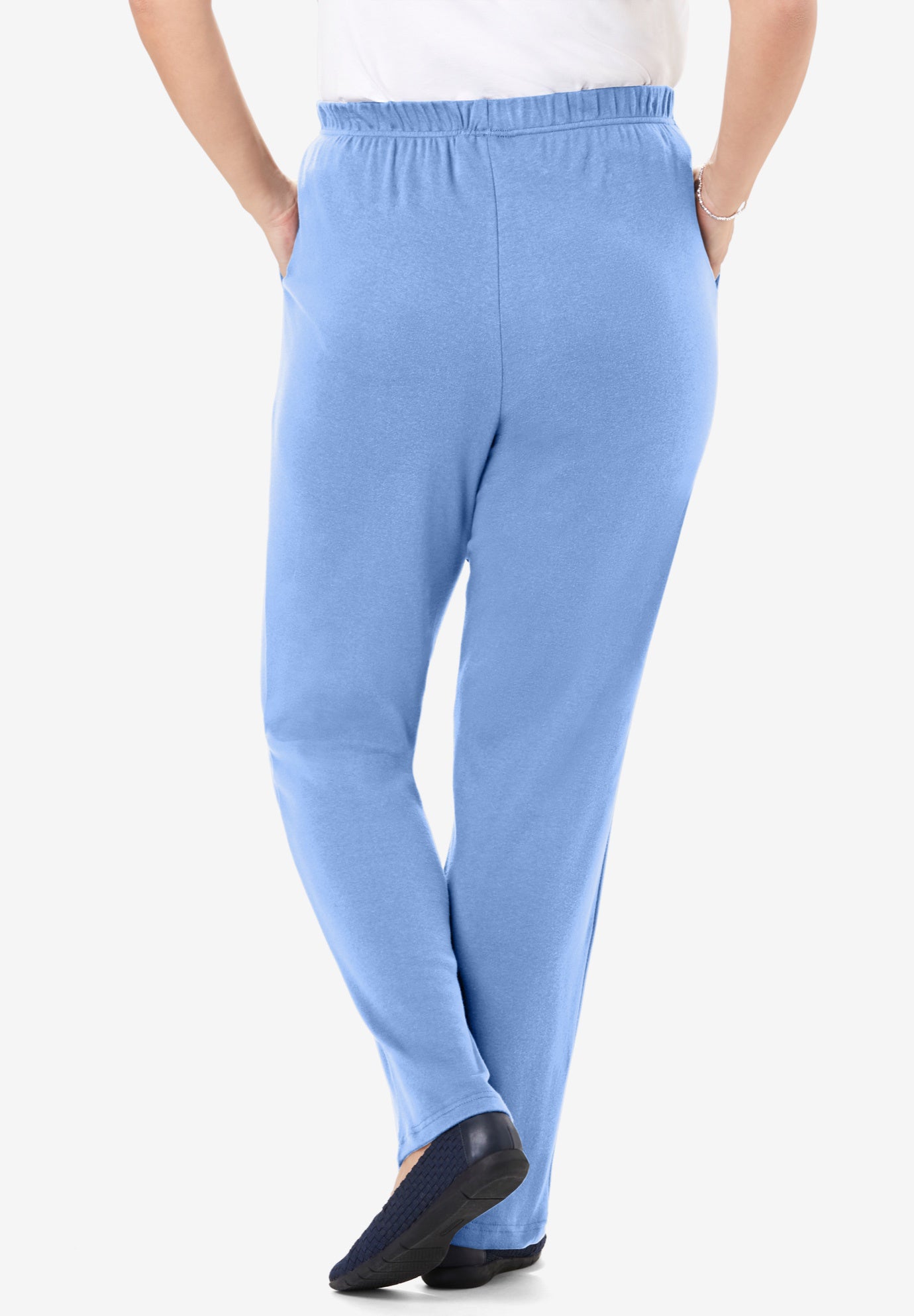 7-Day Knit Straight-Leg Pull-On Pants image number 1