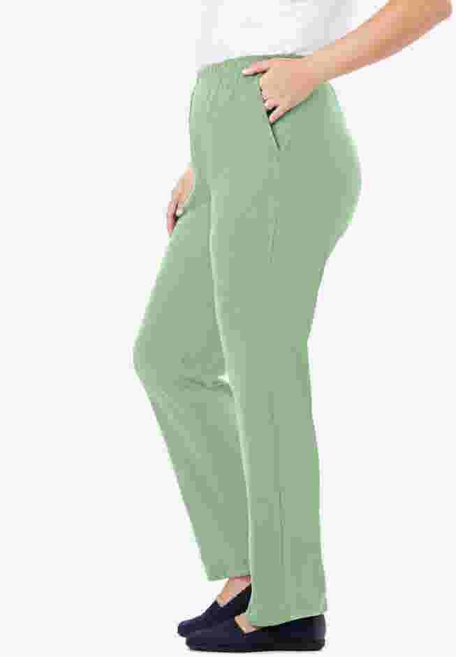 7-Day Knit Straight-Leg Pull-On Pants image number 2