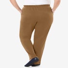 7-Day Knit Straight-Leg Pull-On Pants image number null