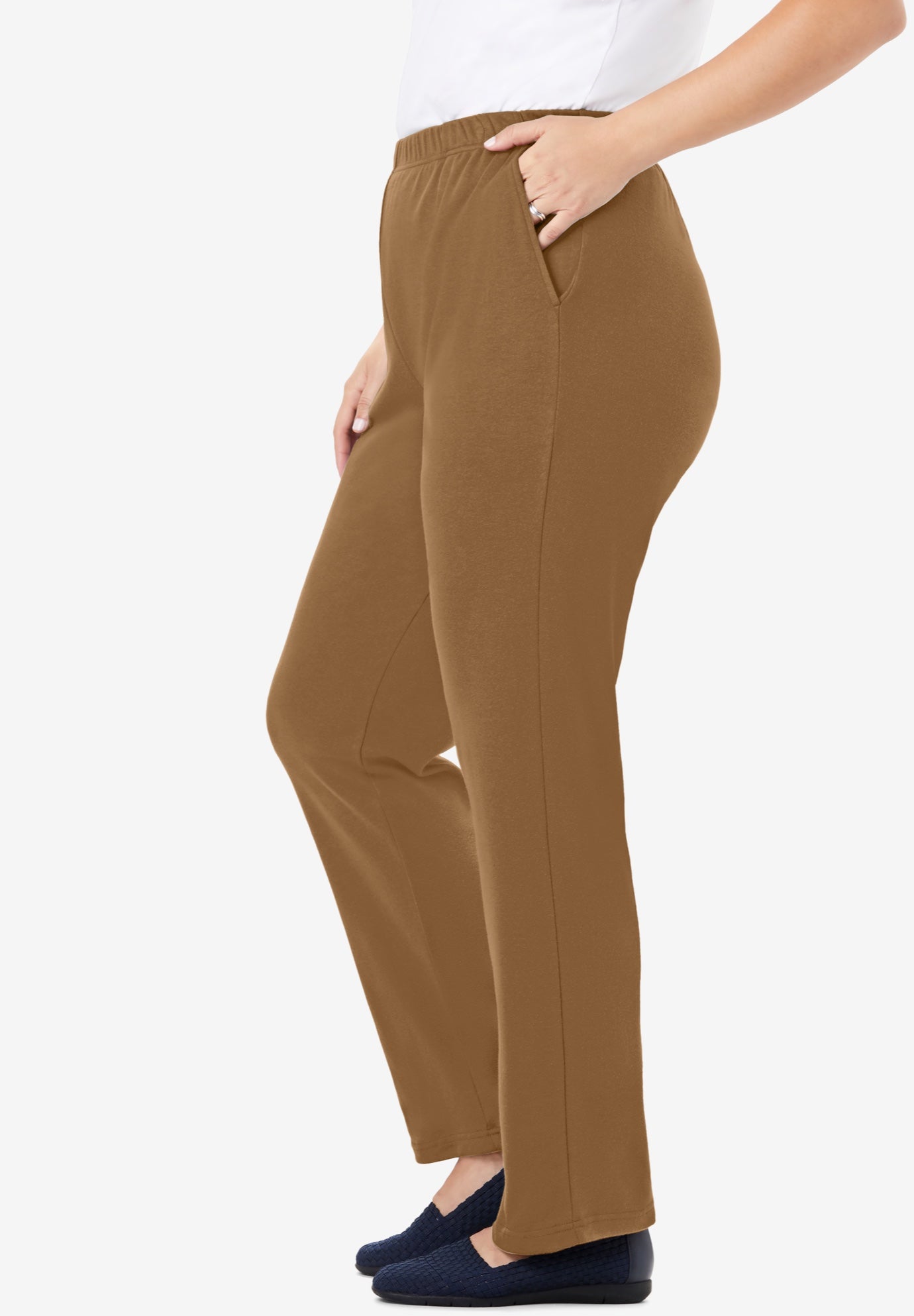 7-Day Knit Straight-Leg Pull-On Pants image number 2