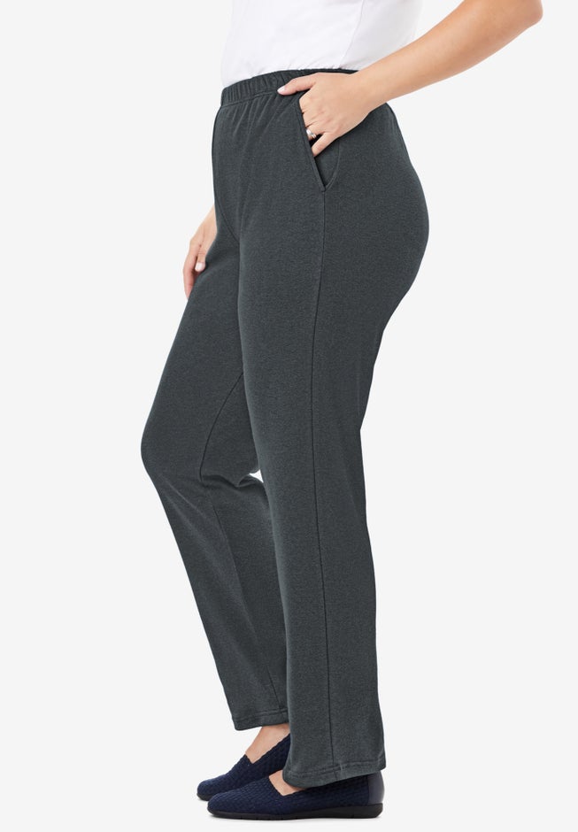 7-Day Knit Straight-Leg Pull-On Pants image number 2