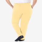 7-Day Knit Straight-Leg Pull-On Pants image number null