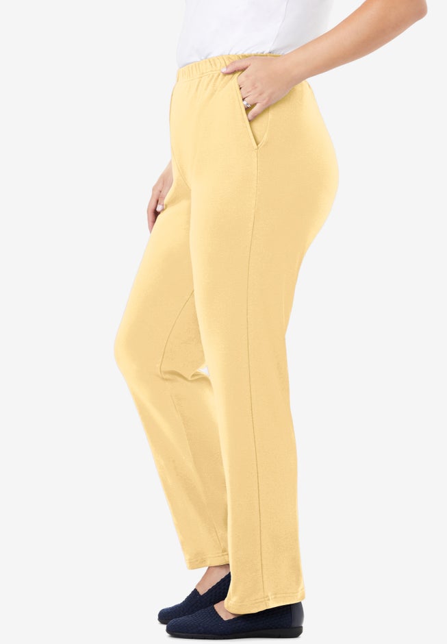 7-Day Knit Straight-Leg Pull-On Pants image number 2