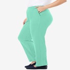 7-Day Straight-Leg Elastic-Waist Stretchy Knit Pant image number null