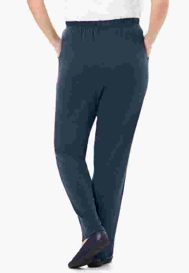 Womens Plus-Size 7-Day Knit Straight-Leg Pull-On Pants image number 1