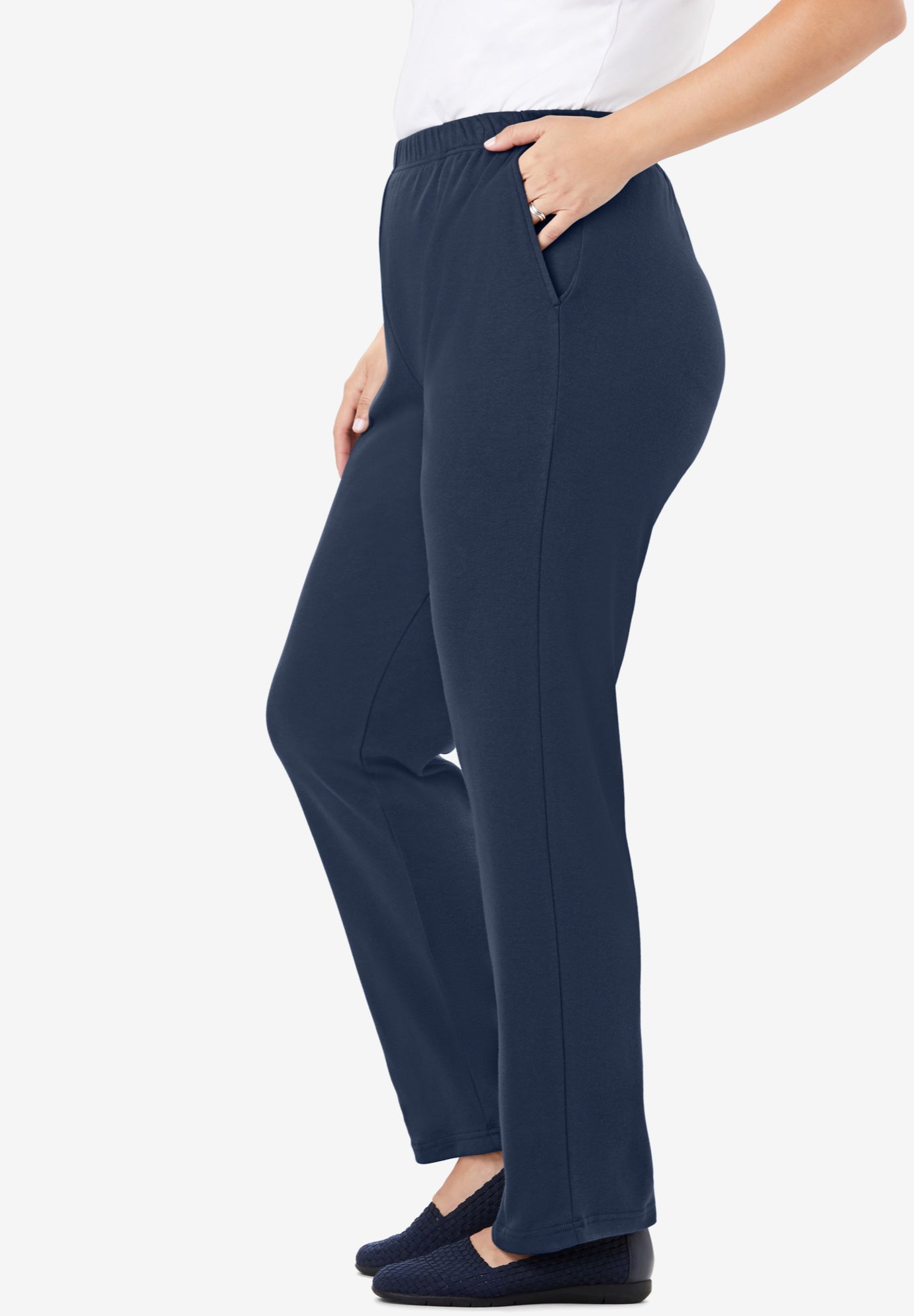 7-Day Knit Straight-Leg Pull-On Pants image number 2