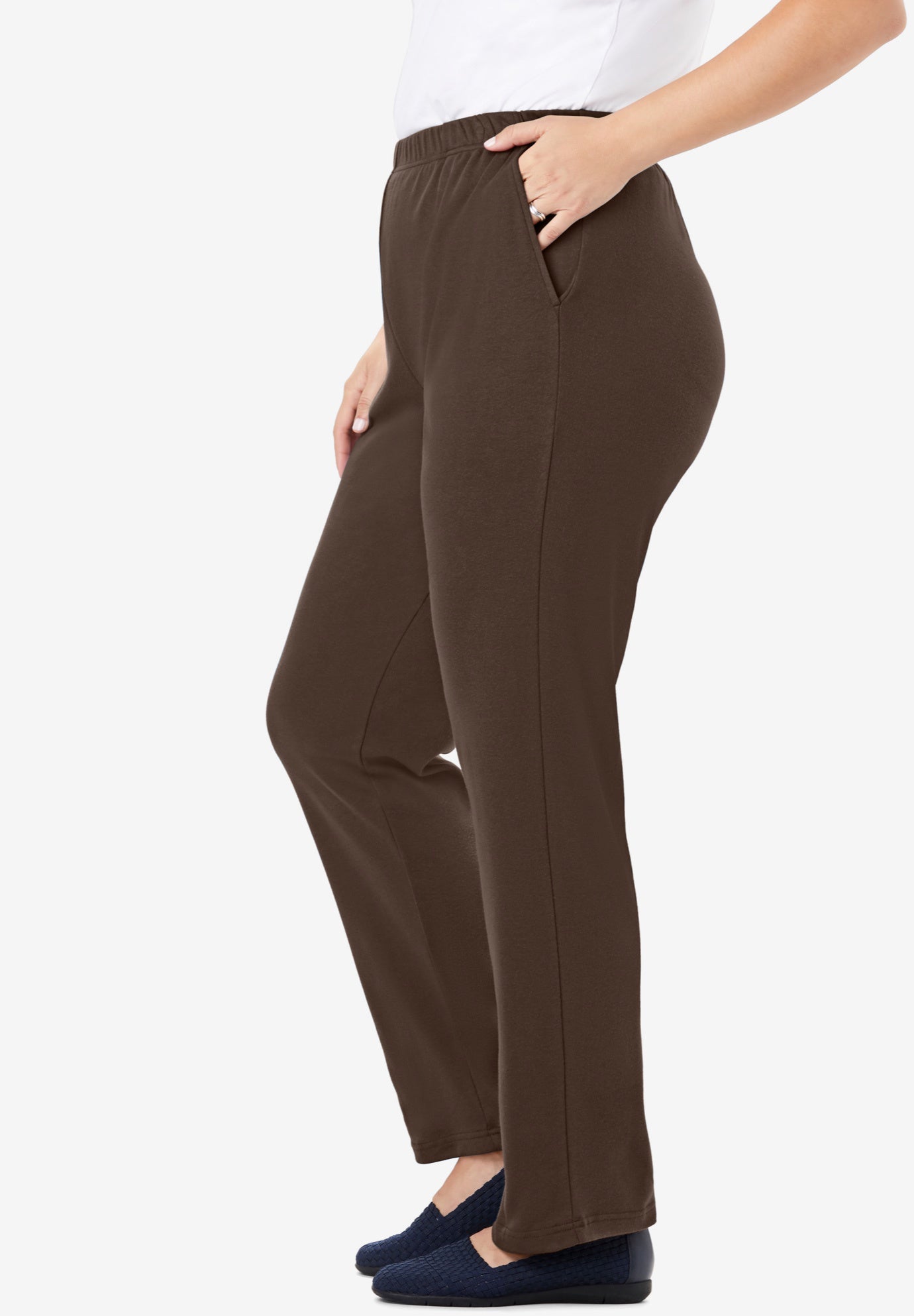 7-Day Knit Straight-Leg Pull-On Pants image number 2