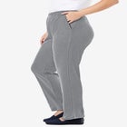 7-Day Knit Straight-Leg Pull-On Pants image number null
