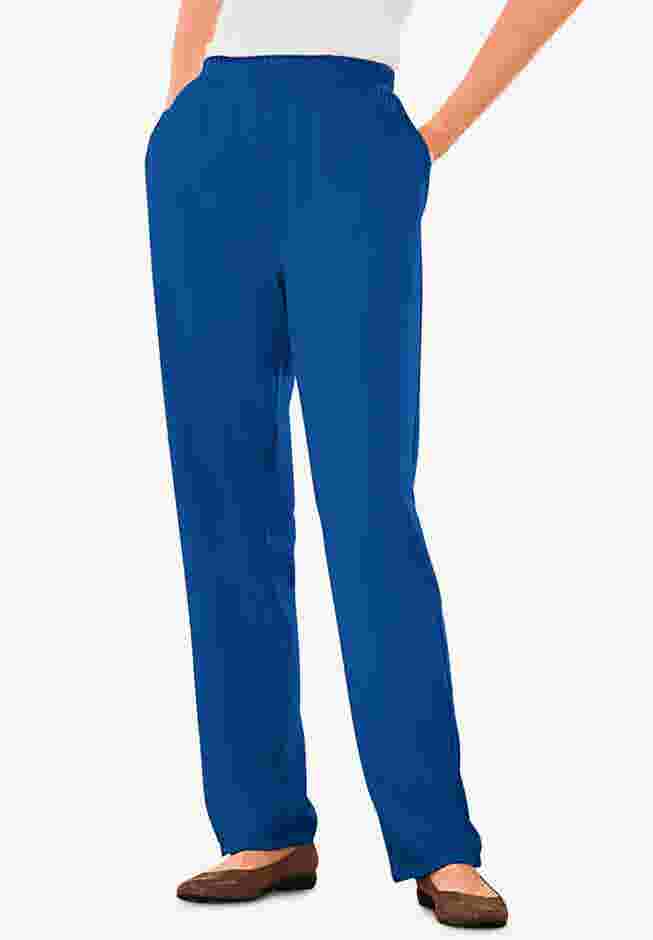 7-Day Knit Straight-Leg Pull-On Pants image number 0
