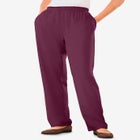 7-Day Straight-Leg Elastic-Waist Stretchy Knit Pant image number null