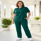 7-Day Straight-Leg Elastic-Waist Stretchy Knit Pant image number null