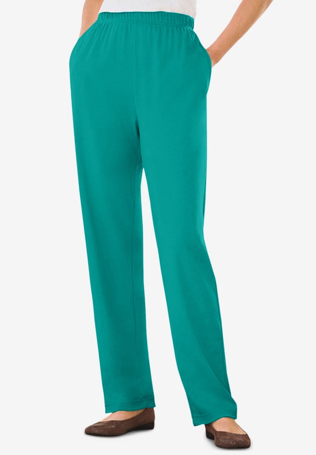 7-Day Knit Straight-Leg Pull-On Pants image number 0