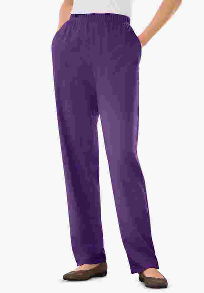 7-Day Knit Straight-Leg Pull-On Pants image number 0