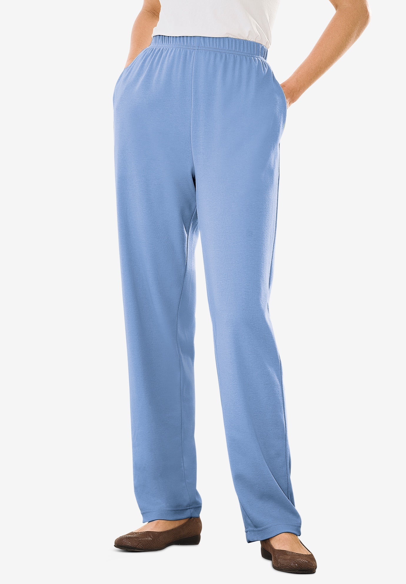 7-Day Knit Straight-Leg Pull-On Pants image number 0