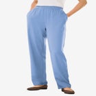 7-Day Knit Straight-Leg Pull-On Pants image number null