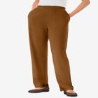 7-Day Knit Straight-Leg Pull-On Pants image number null