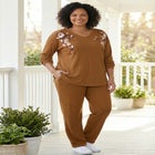 7-Day Straight-Leg Elastic-Waist Stretchy Knit Pant image number null