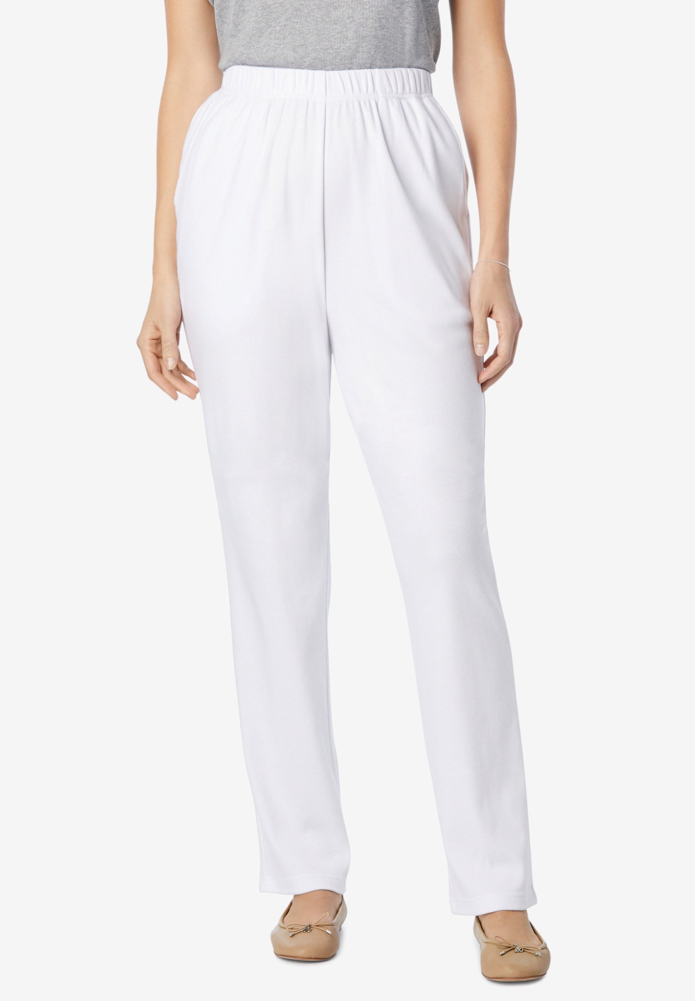 7-Day Knit Straight-Leg Pull-On Pants image number 0