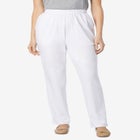 7-Day Knit Straight-Leg Pull-On Pants image number null