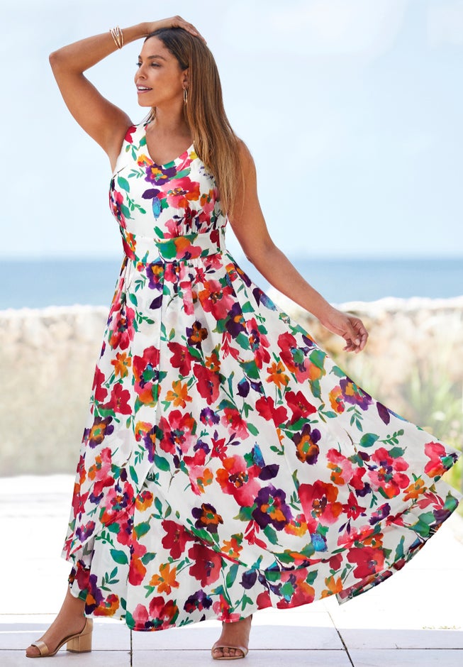 Georgette Flyaway Maxi Dress image number 0