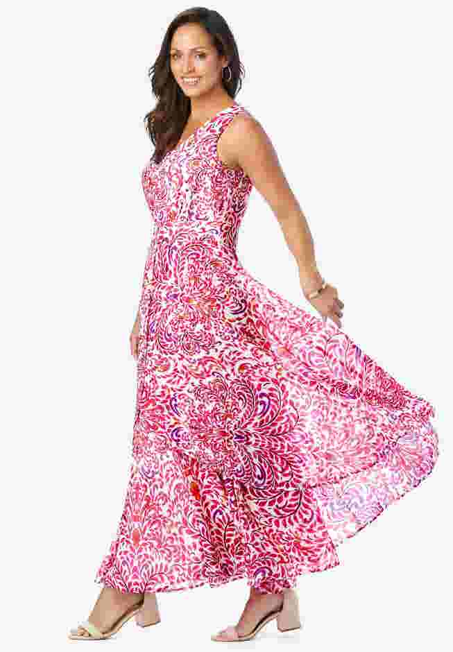 Georgette Flyaway Maxi Dress image number 2