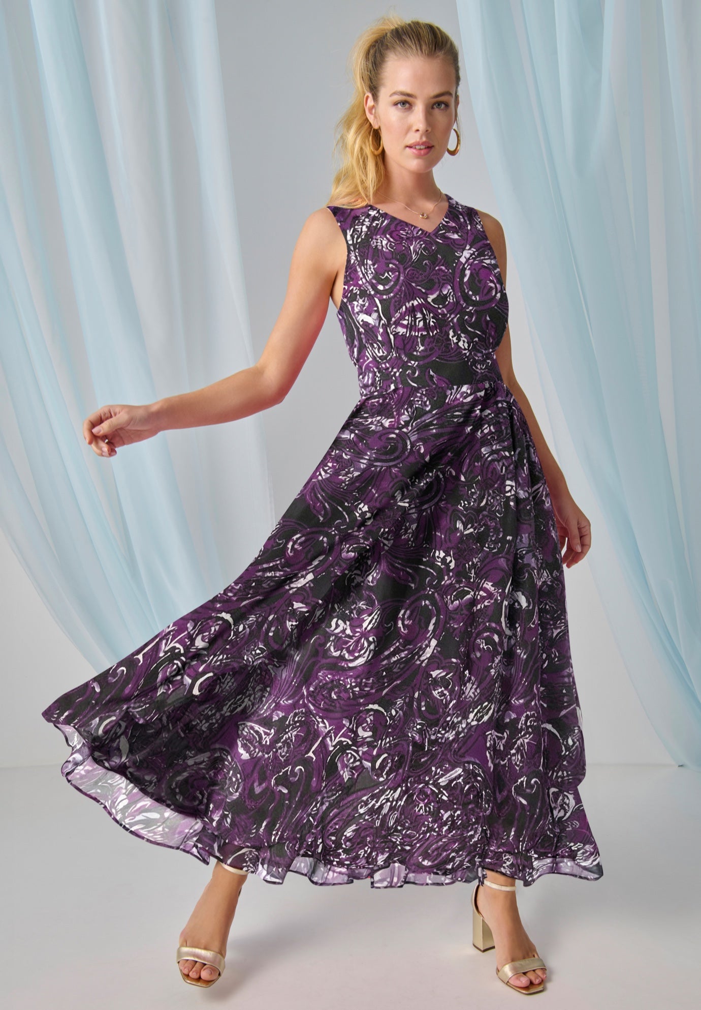 Georgette Flyaway Maxi Dress image number 0
