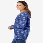 Perfect Printed Long-Sleeve V-Neck Tee image number null