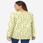 Perfect Printed Long-Sleeve V-Neck Tee image number null