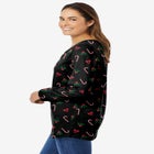 Perfect Printed Long-Sleeve V-Neck Tee image number null