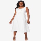 Linen Fit & Flare Dress image number null