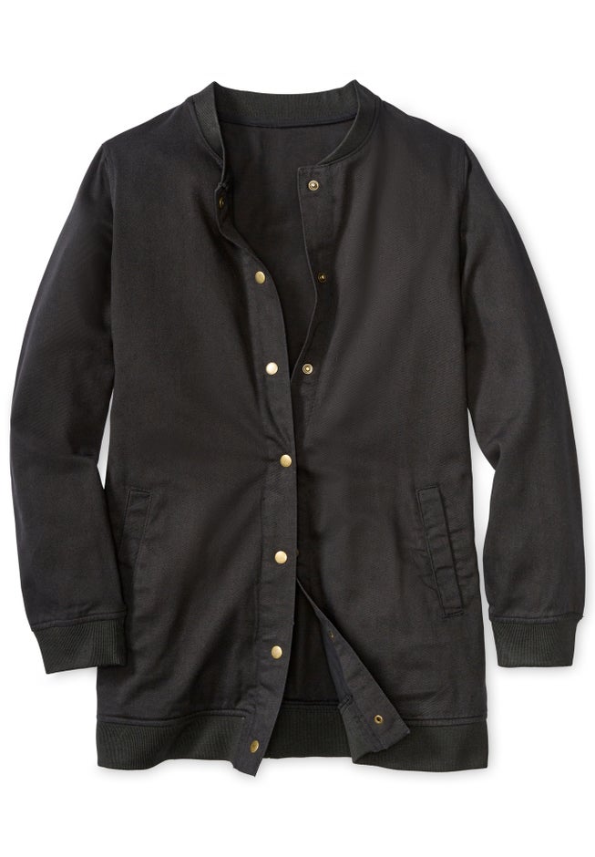 Denim Baseball Jacket image number 4