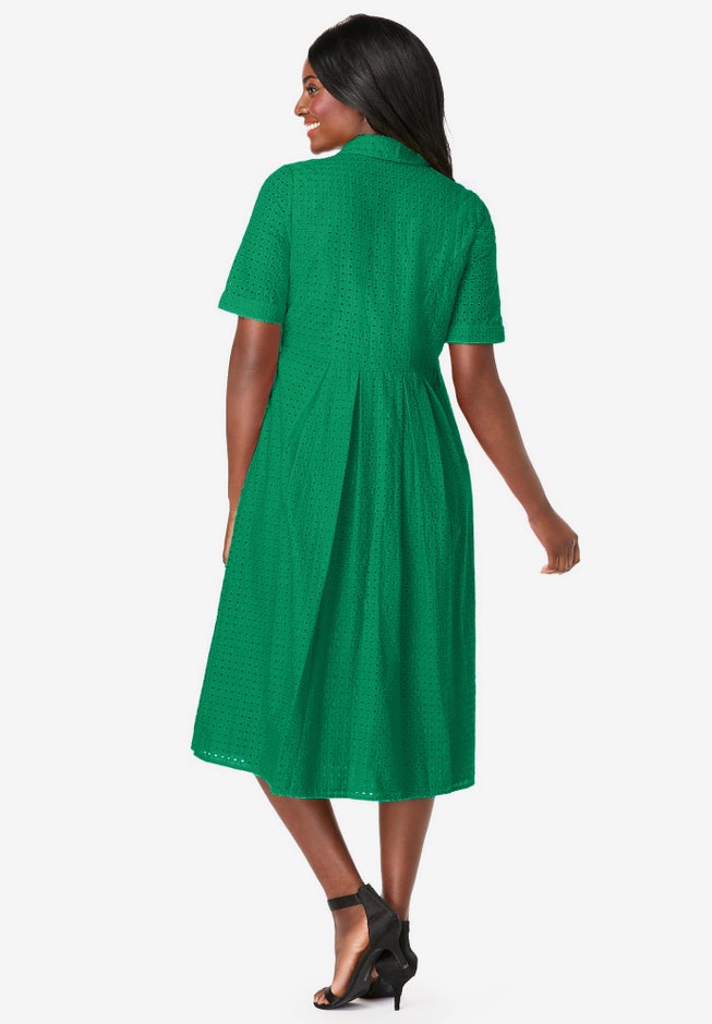 Eyelet Shirt Dress image number 1