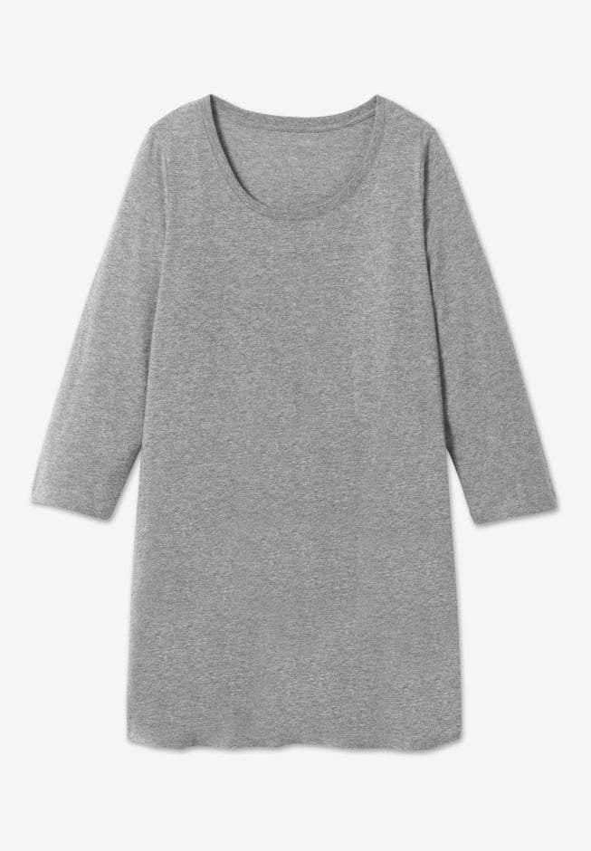 Perfect Three-Quarter-Sleeve Scoopneck Tunic image number 4
