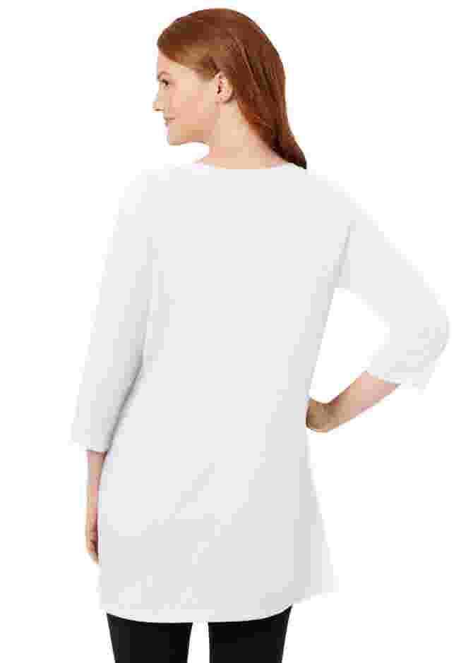 Perfect Three-Quarter-Sleeve Scoopneck Tunic image number 1