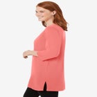 Perfect Three-Quarter-Sleeve Scoopneck Tunic image number null