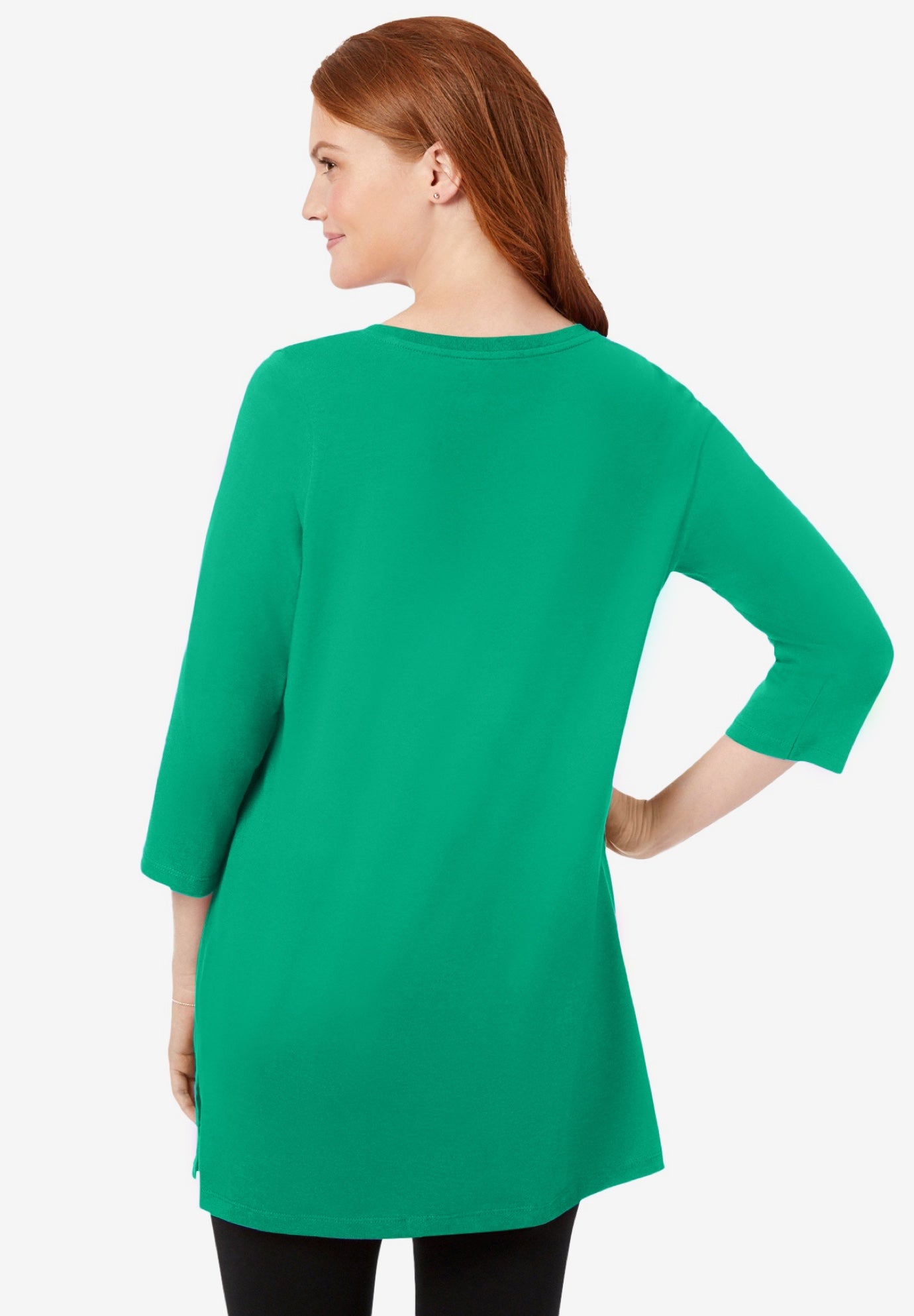 Perfect Three-Quarter-Sleeve Scoopneck Tunic image number 1