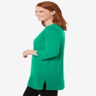 Perfect Three-Quarter-Sleeve Scoopneck Tunic image number null