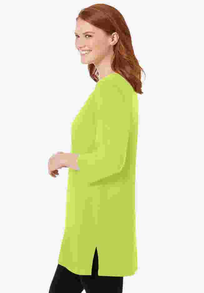 Perfect Three-Quarter-Sleeve Scoopneck Tunic image number 2