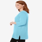 Perfect Three-Quarter-Sleeve Scoopneck Tunic image number null