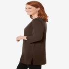 Perfect Three-Quarter-Sleeve Scoopneck Tunic image number null