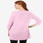 Perfect Three-Quarter-Sleeve Scoopneck Tunic image number null