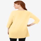 Perfect Three-Quarter-Sleeve Scoopneck Tunic image number null