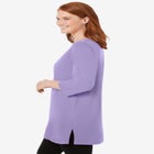 Perfect Three-Quarter-Sleeve Scoopneck Tunic image number null