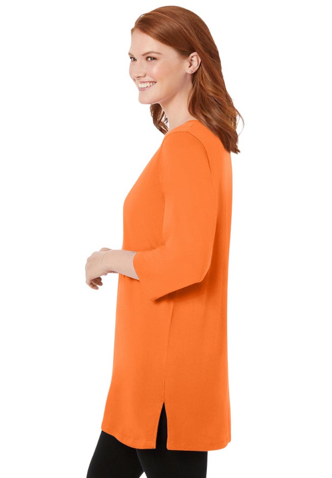 Perfect Three-Quarter-Sleeve Scoopneck Tunic image number 2