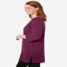 Perfect Three-Quarter-Sleeve Scoopneck Tunic image number null