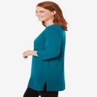 Perfect Three-Quarter-Sleeve Scoopneck Tunic image number null