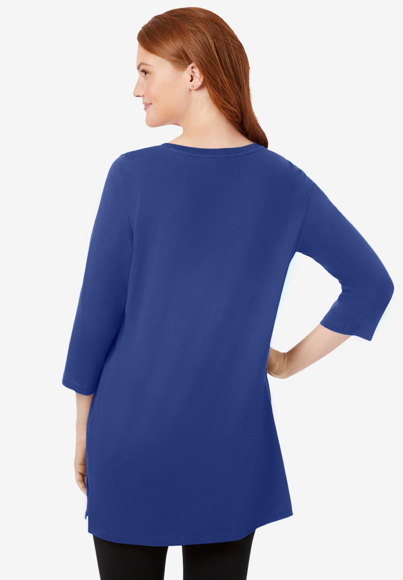 Perfect Three-Quarter-Sleeve Scoopneck Tunic image number 1